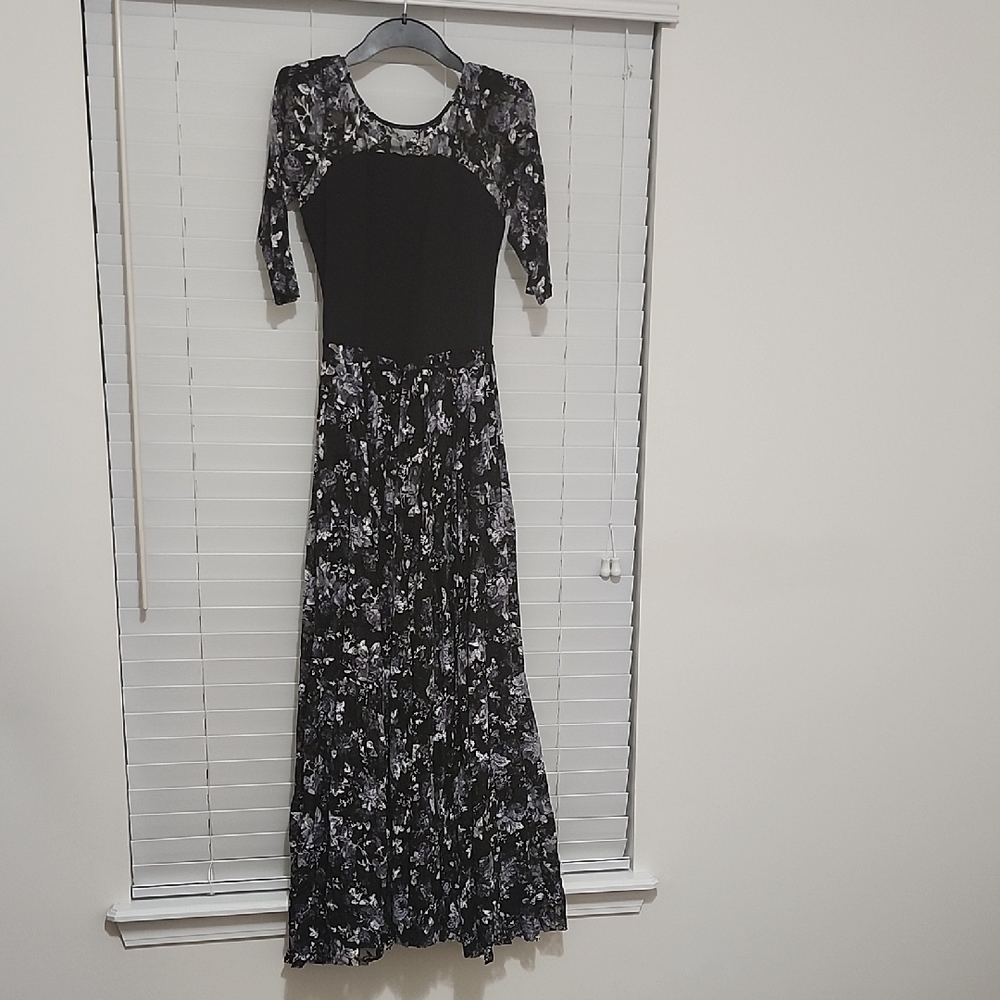 Revolution Black and White Floral Maxi Dress